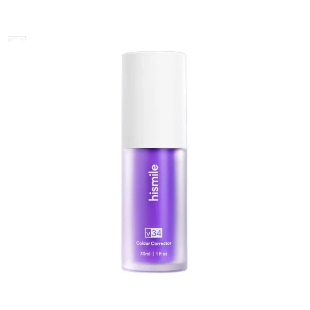 HISMILE V34 Teeth Removing Deep Smoke Stains Gingiva Protection Purple Orthopedic Toothpaste, Purple Teeth Whitening Toothpaste Kit