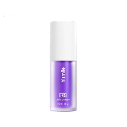 HISMILE V34 Teeth Removing Deep Smoke Stains Gingiva Protection Purple Orthopedic Toothpaste, Purple Teeth Whitening Toothpaste Kit